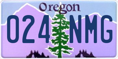 OR license plate 024NMG