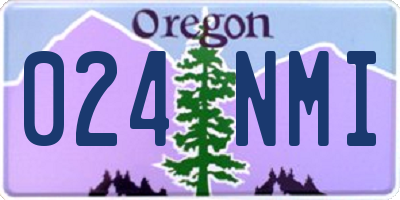 OR license plate 024NMI