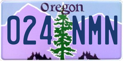 OR license plate 024NMN