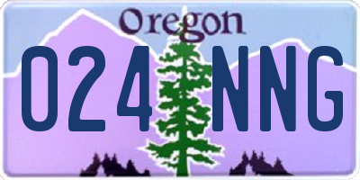 OR license plate 024NNG