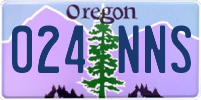 OR license plate 024NNS