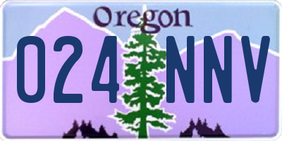 OR license plate 024NNV