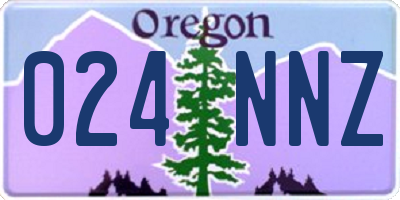 OR license plate 024NNZ
