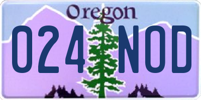 OR license plate 024NOD