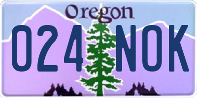 OR license plate 024NOK