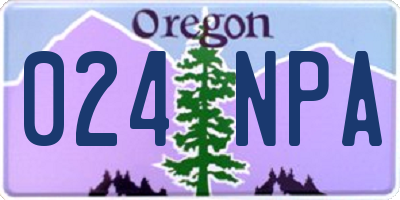 OR license plate 024NPA