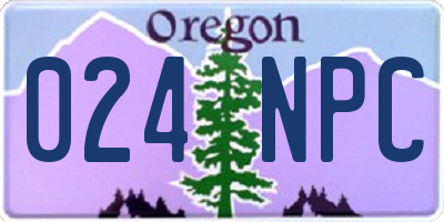 OR license plate 024NPC