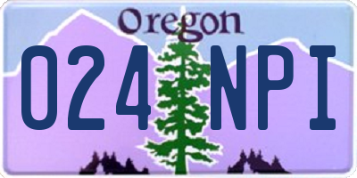 OR license plate 024NPI