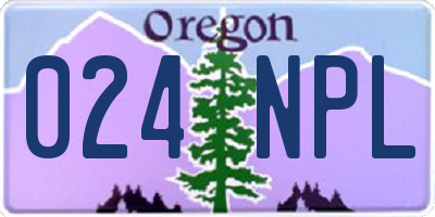 OR license plate 024NPL