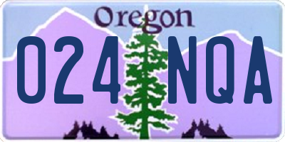 OR license plate 024NQA