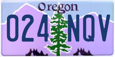 OR license plate 024NQV