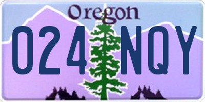 OR license plate 024NQY