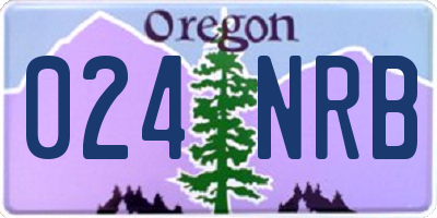 OR license plate 024NRB