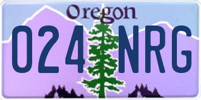 OR license plate 024NRG
