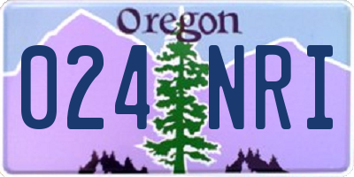 OR license plate 024NRI