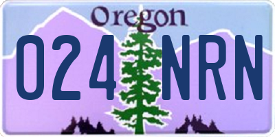 OR license plate 024NRN