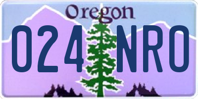 OR license plate 024NRO