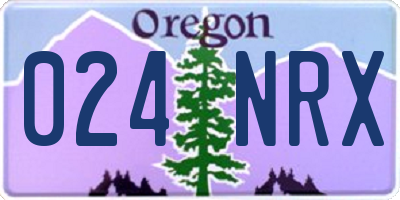 OR license plate 024NRX