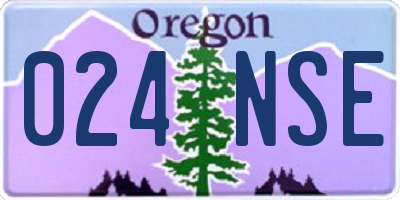OR license plate 024NSE