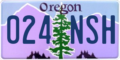 OR license plate 024NSH