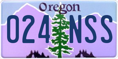 OR license plate 024NSS