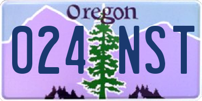 OR license plate 024NST