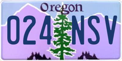 OR license plate 024NSV