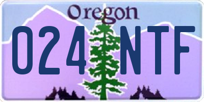 OR license plate 024NTF