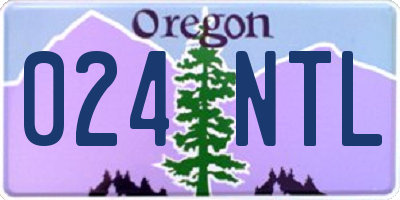 OR license plate 024NTL