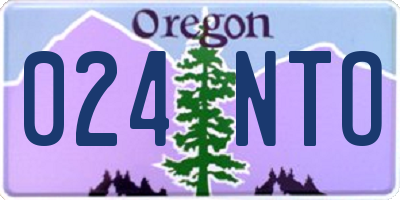 OR license plate 024NTO