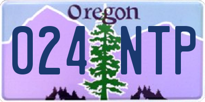 OR license plate 024NTP