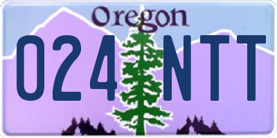 OR license plate 024NTT