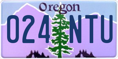 OR license plate 024NTU