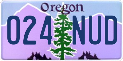 OR license plate 024NUD
