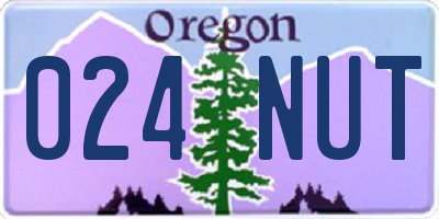OR license plate 024NUT