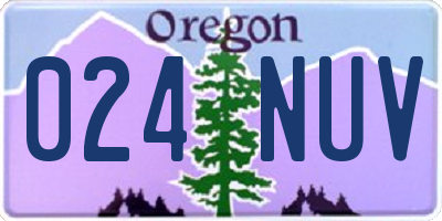 OR license plate 024NUV
