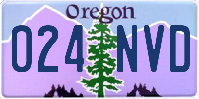 OR license plate 024NVD