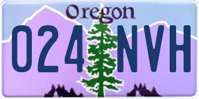 OR license plate 024NVH