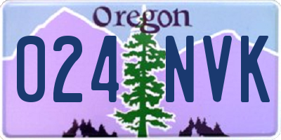 OR license plate 024NVK