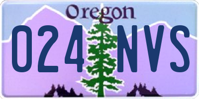 OR license plate 024NVS