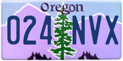 OR license plate 024NVX