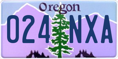 OR license plate 024NXA
