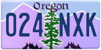 OR license plate 024NXK