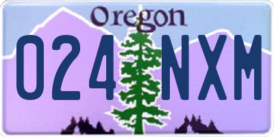 OR license plate 024NXM