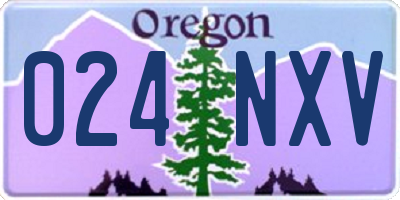 OR license plate 024NXV