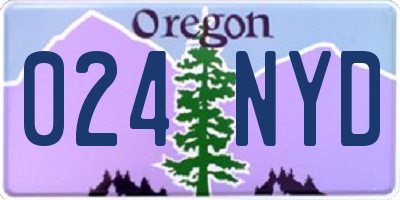 OR license plate 024NYD