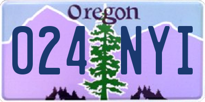 OR license plate 024NYI