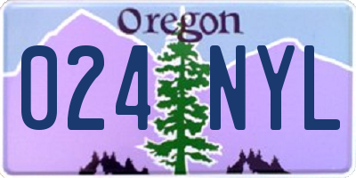 OR license plate 024NYL