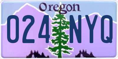 OR license plate 024NYQ