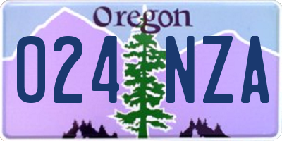 OR license plate 024NZA